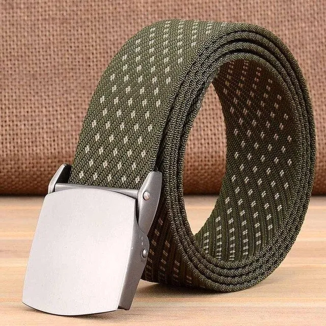 Unisex Fashion Tactical High Quality Black Nylon Belt