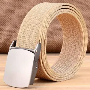 Unisex Fashion Tactical High Quality Black Nylon Belt