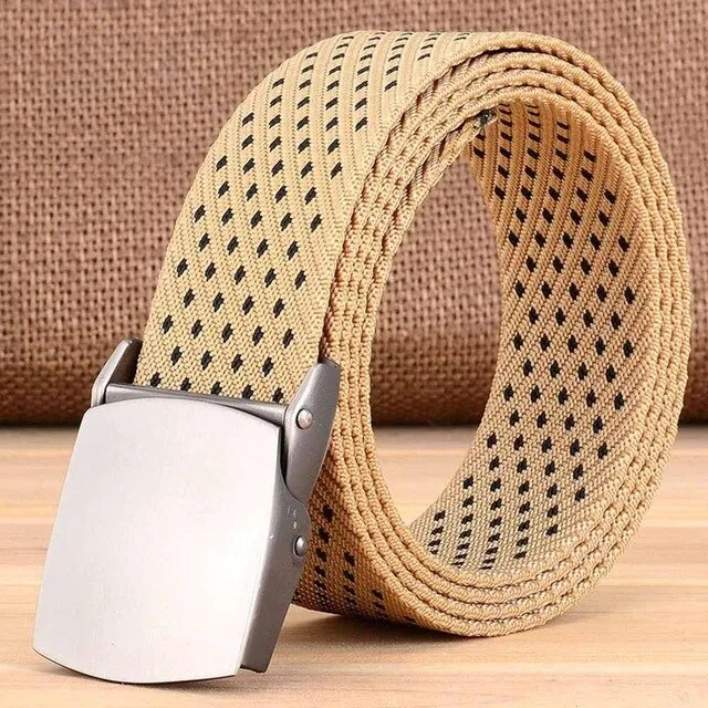 Unisex Fashion Tactical High Quality Black Nylon Belt