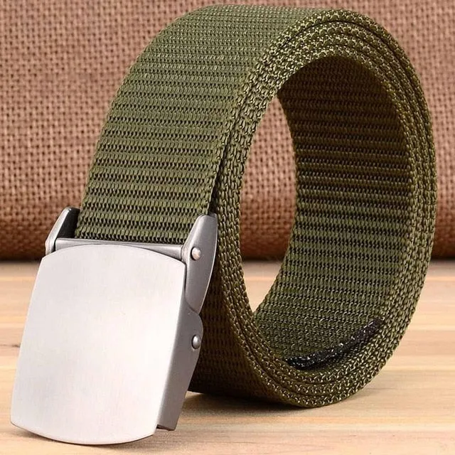 Unisex Fashion Tactical High Quality Black Nylon Belt