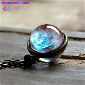 UNIVERSE IN A NECKLACE Double-sided Glass Ball Pendant Time
