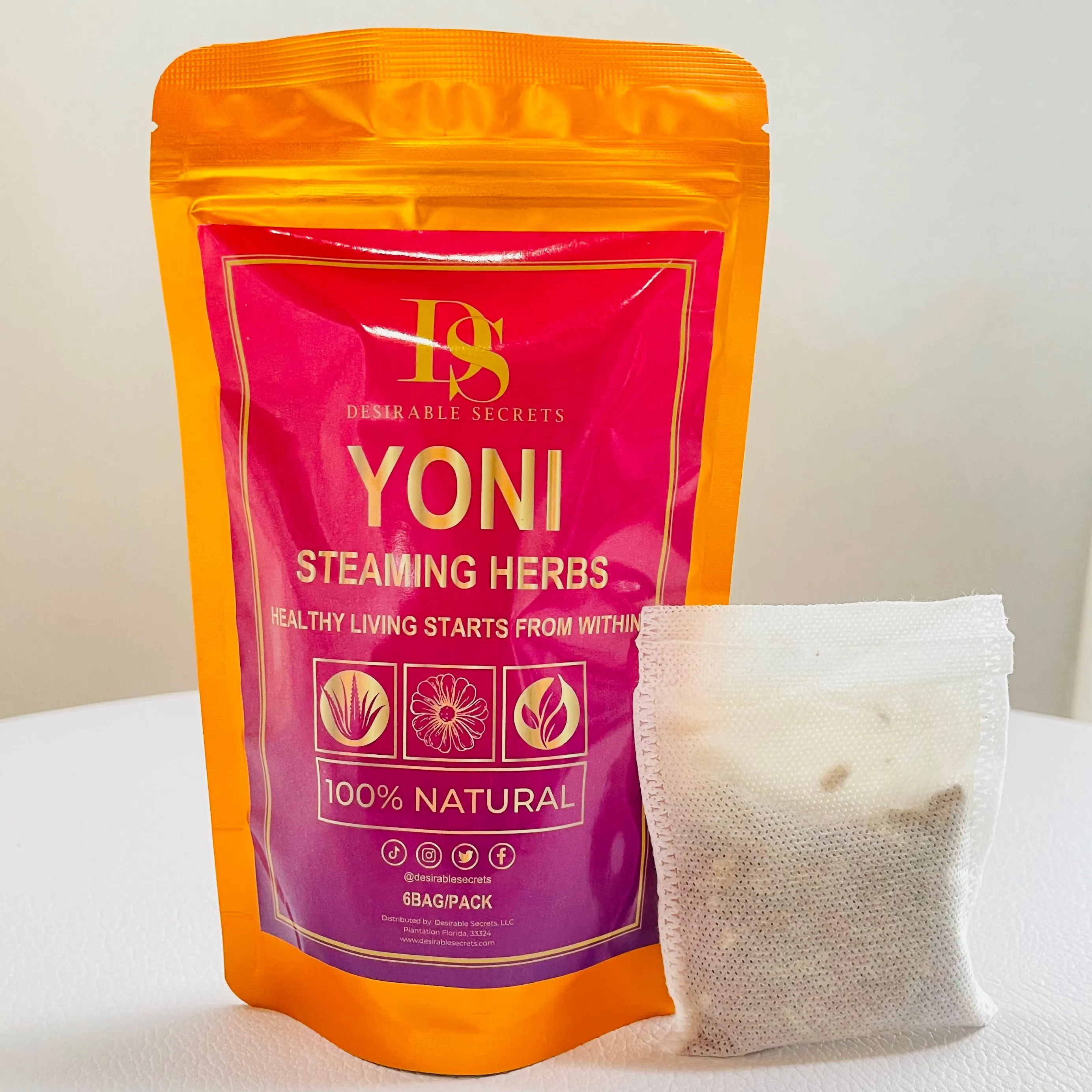 V Steam Blend for Cleansing, Detoxing and Tightening - 6 Bags/Pack