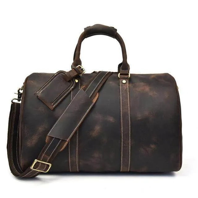 VacationGrabs Genuine Leather Duffel Bags for Travel