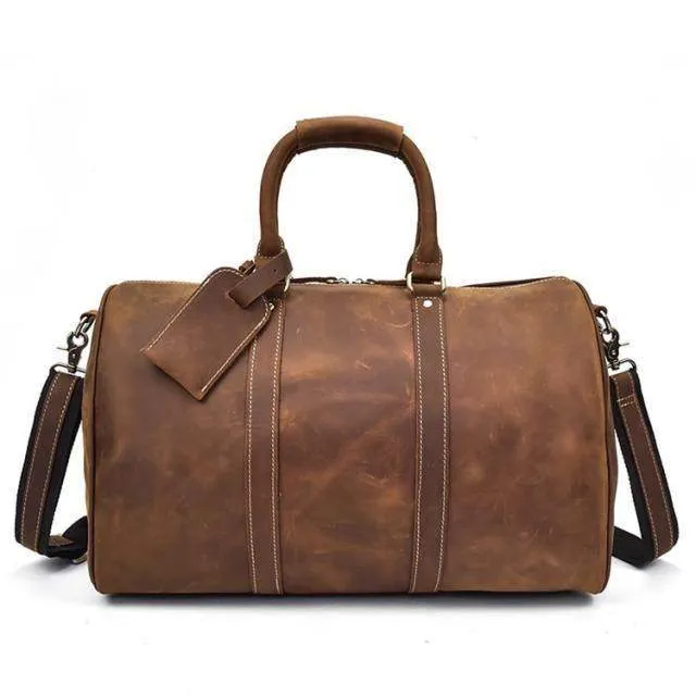 VacationGrabs Genuine Leather Duffel Bags for Travel
