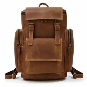 VacationGrabs Weekender Outdoor Bag - Stylish Leather Backpack