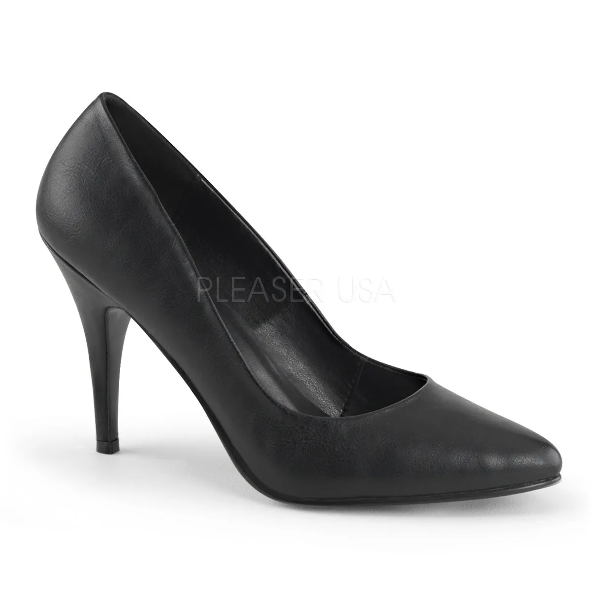 VANITY-420  Black Faux Leather