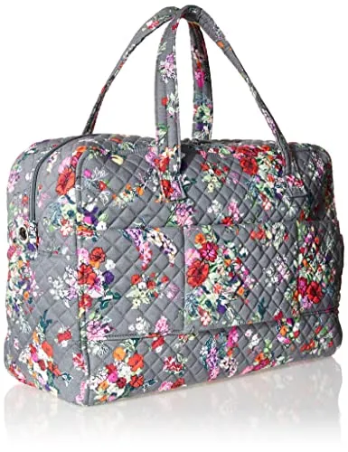 Vera Bradley Women's Cotton Weekender Travel Bag, Hope Blooms - Recycled Cotton, One Size