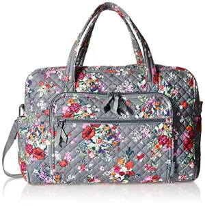 Vera Bradley Women's Cotton Weekender Travel Bag, Hope Blooms - Recycled Cotton, One Size