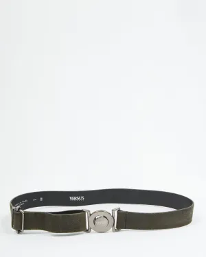 Versace Versus Khaki Suede Leather Belt - 38/95