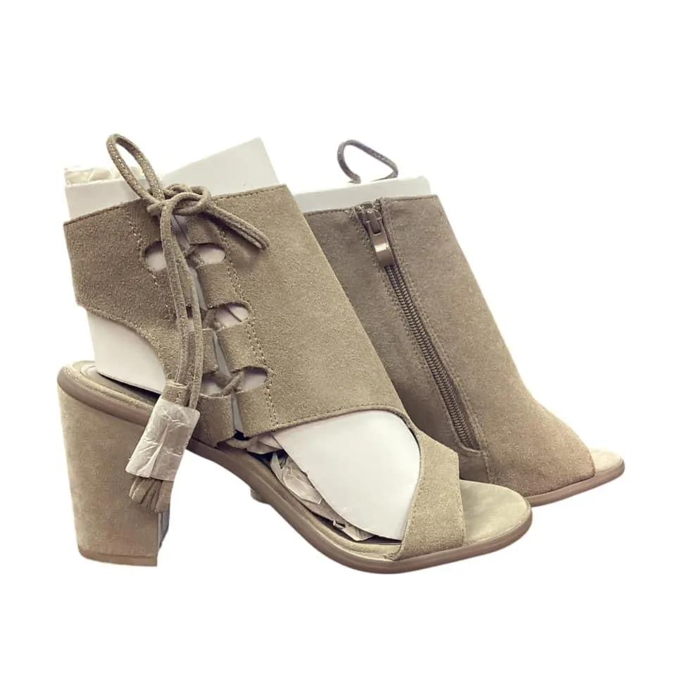 VERY VOLATILE TAN PEEP TOE HEELS (#100) SIZE 9 BRAND NEW $39.99