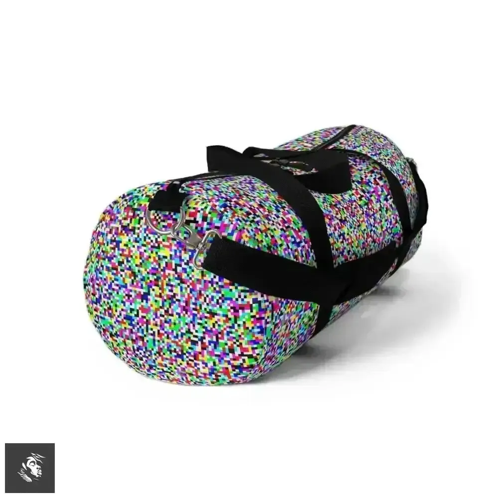 Vibrant White Noise Duffel Bag for Stylish Weekend Getaways