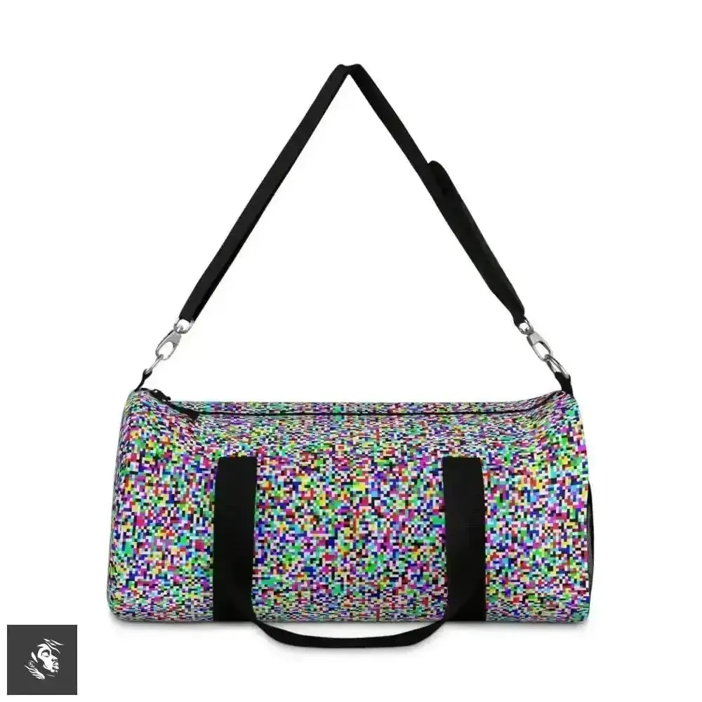 Vibrant White Noise Duffel Bag for Stylish Weekend Getaways