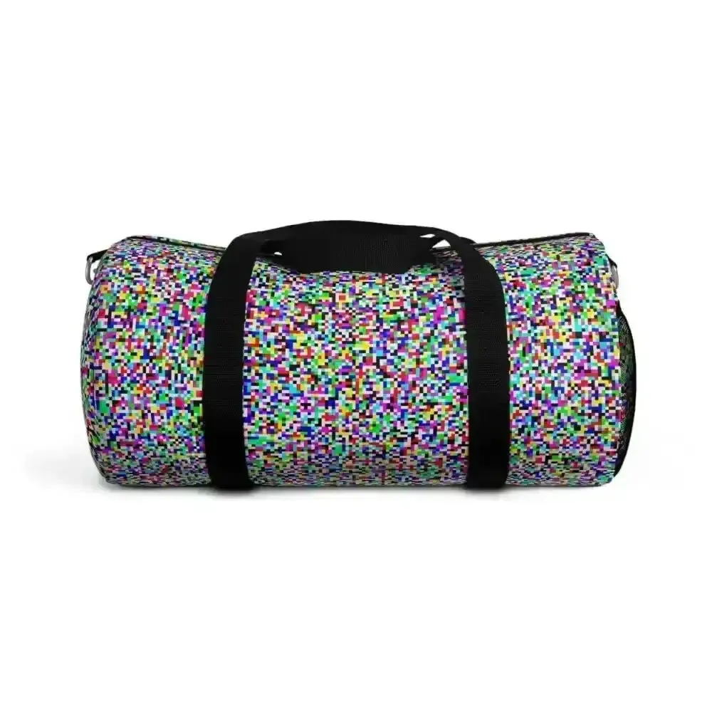 Vibrant White Noise Duffel Bag for Stylish Weekend Getaways