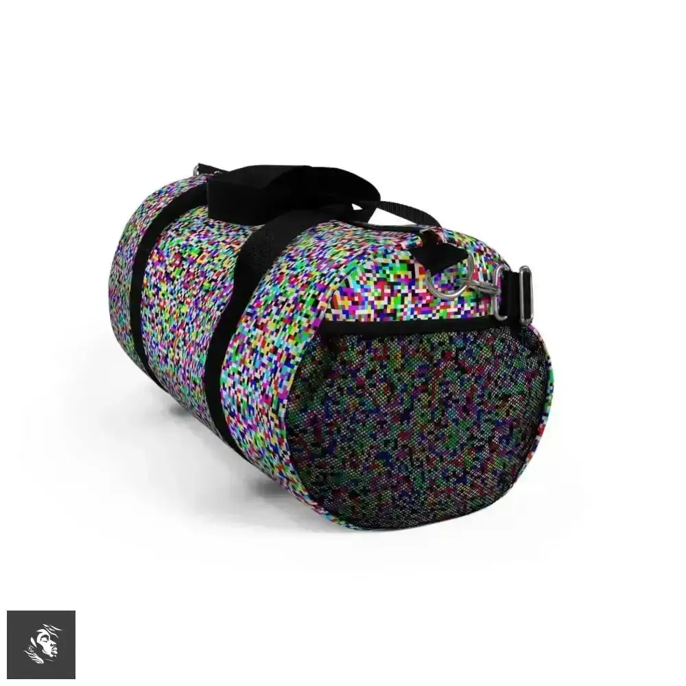 Vibrant White Noise Duffel Bag for Stylish Weekend Getaways