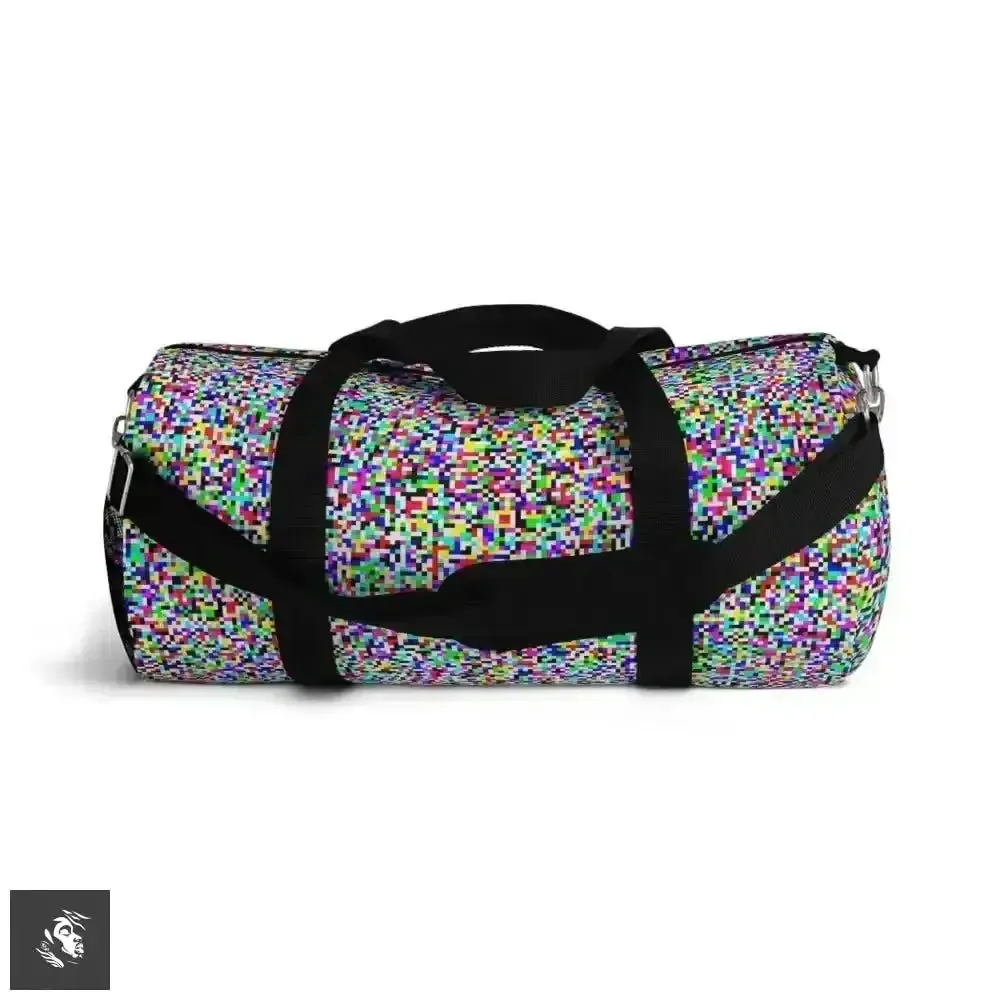 Vibrant White Noise Duffel Bag for Stylish Weekend Getaways