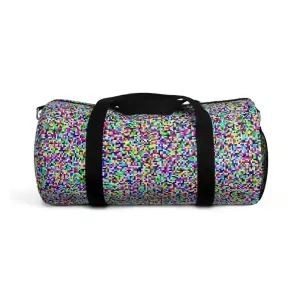Vibrant White Noise Duffel Bag for Stylish Weekend Getaways
