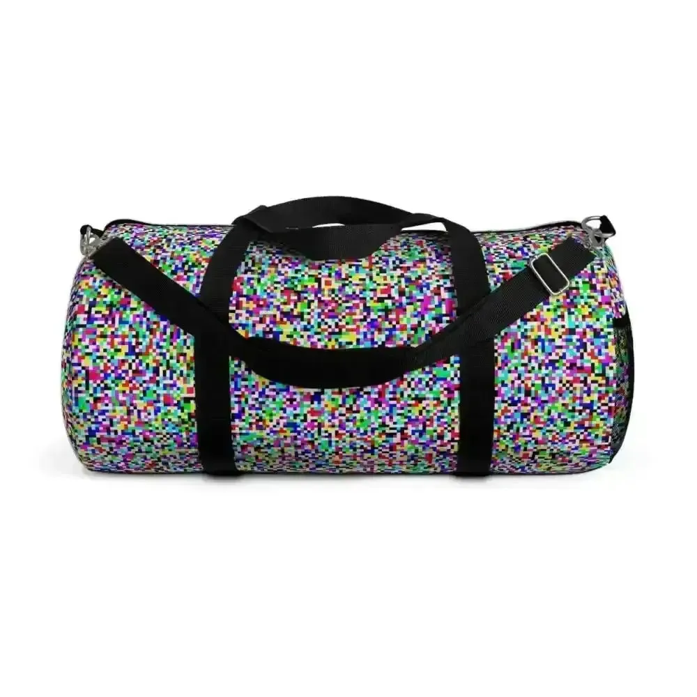 Vibrant White Noise Duffel Bag for Stylish Weekend Getaways