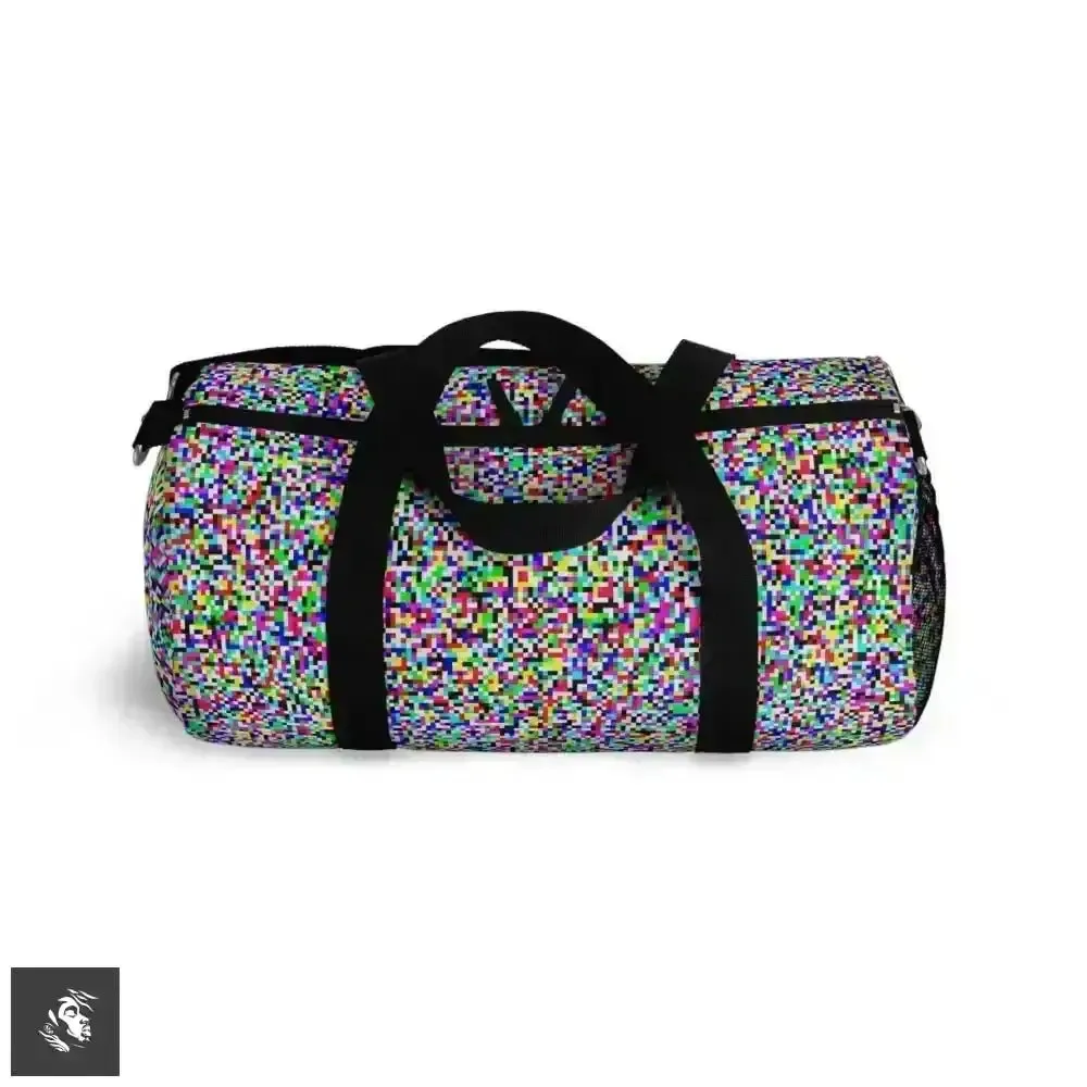Vibrant White Noise Duffel Bag for Stylish Weekend Getaways