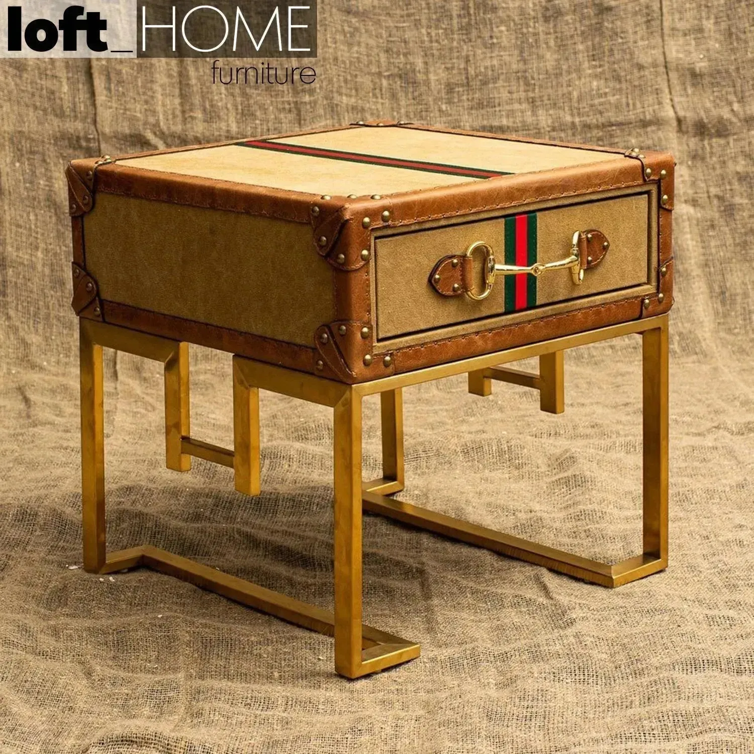Vintage Canvas Side Table GUCCIO