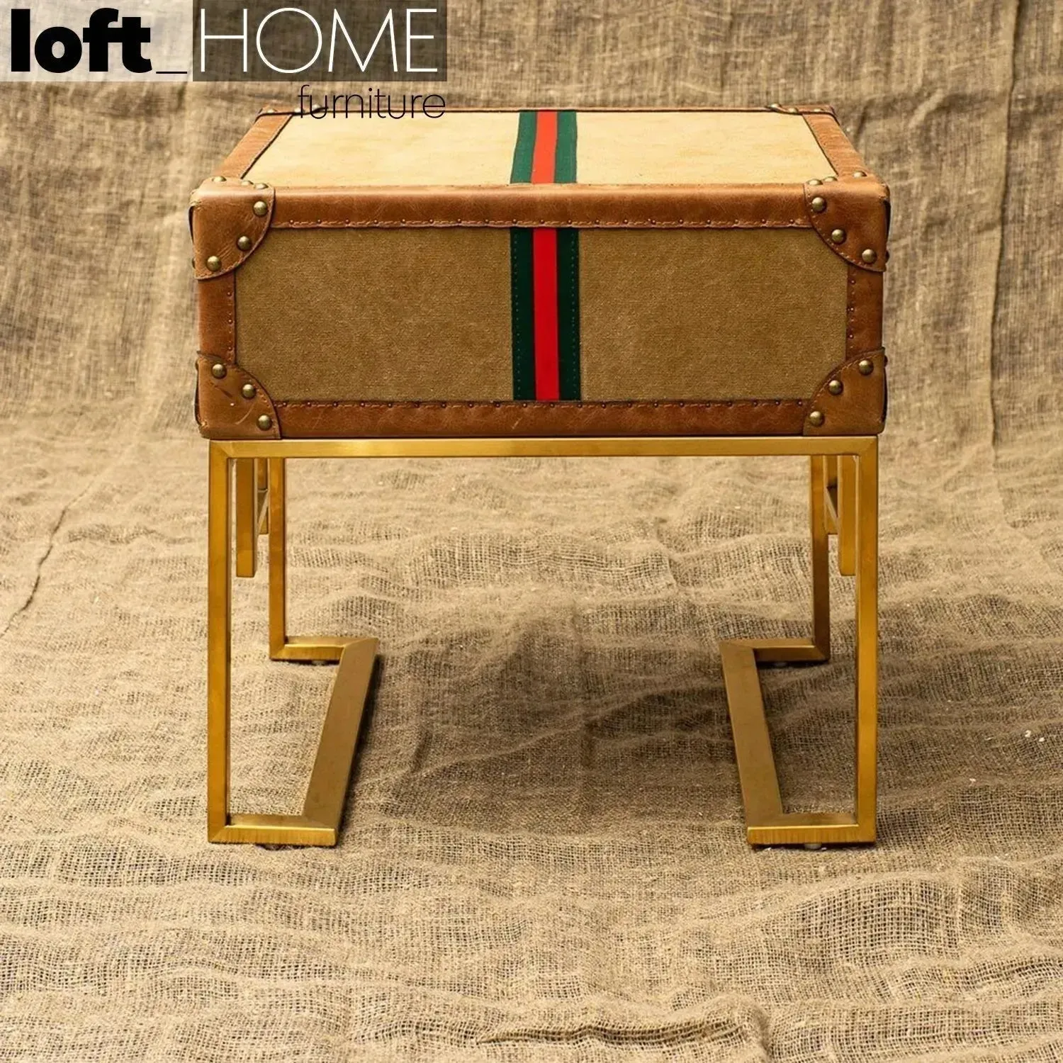 Vintage Canvas Side Table GUCCIO