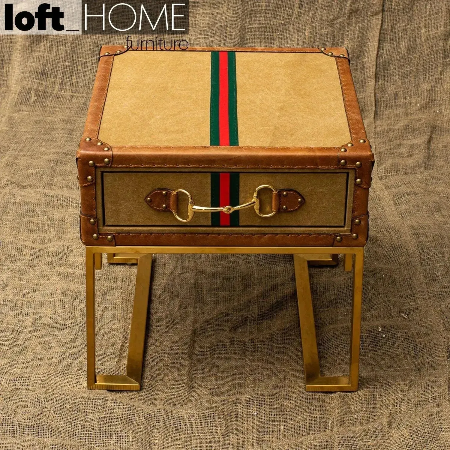 Vintage Canvas Side Table GUCCIO