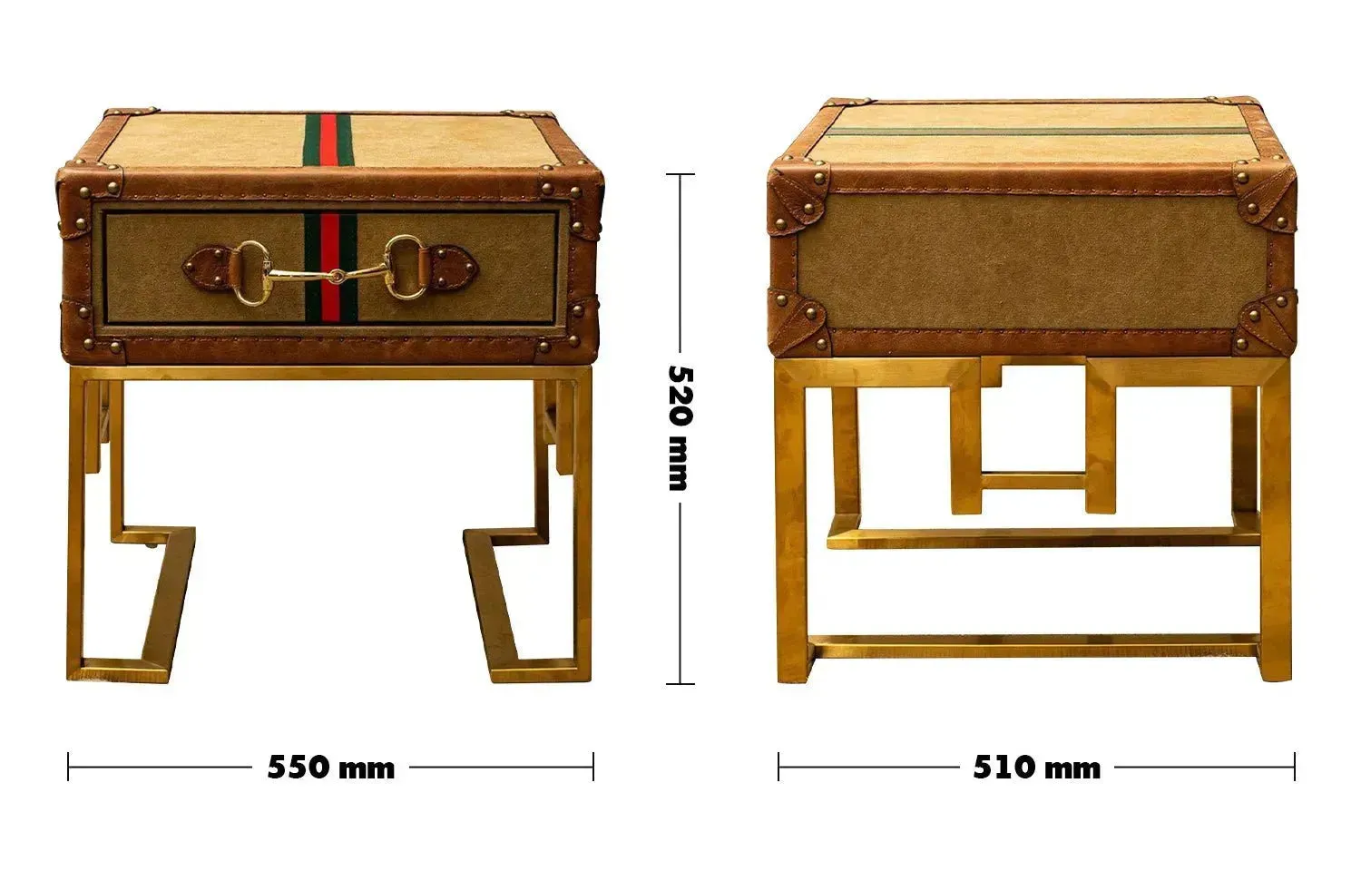 Vintage Canvas Side Table GUCCIO