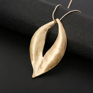 Vintage Gold Color Geometric Long Chains Around the Neck Necklace