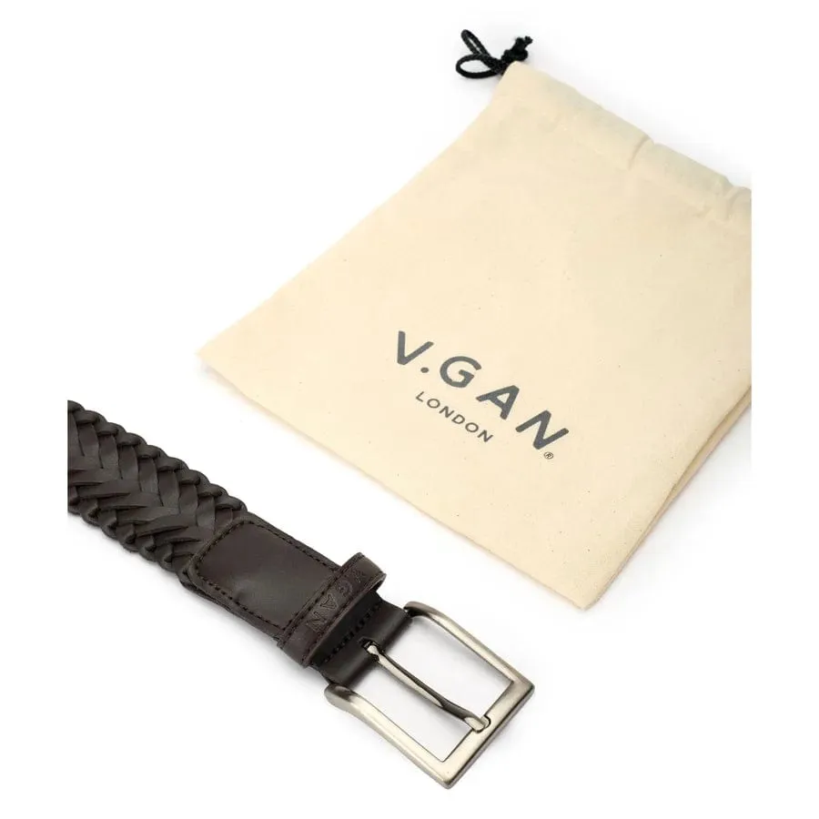Weave Men's Vegan Leather Belt | Brown