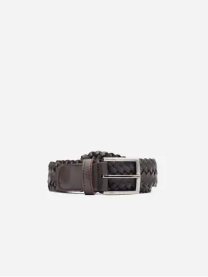 Weave Men's Vegan Leather Belt | Brown