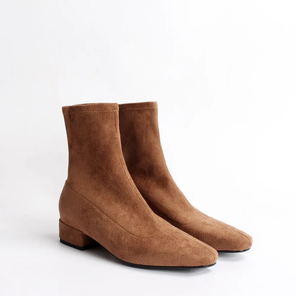 Women stretch boots casual flock