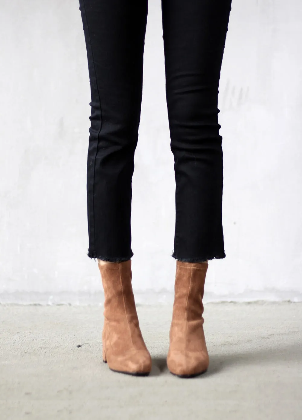 Women stretch boots casual flock