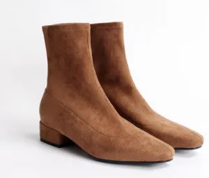 Women stretch boots casual flock