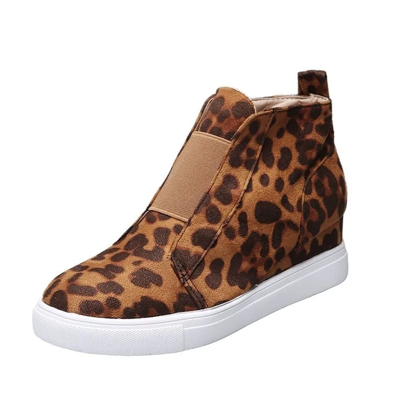 Women's Fashion Slip On Inner Height Sneakers Booties