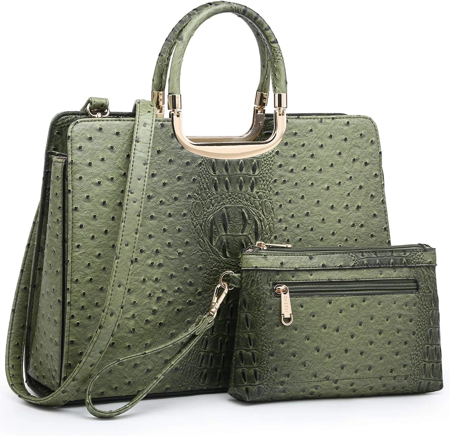 Womens Handbag Top Handle Shoulder Bag Tote Satchel Purse Work Bag with Matching Wallet