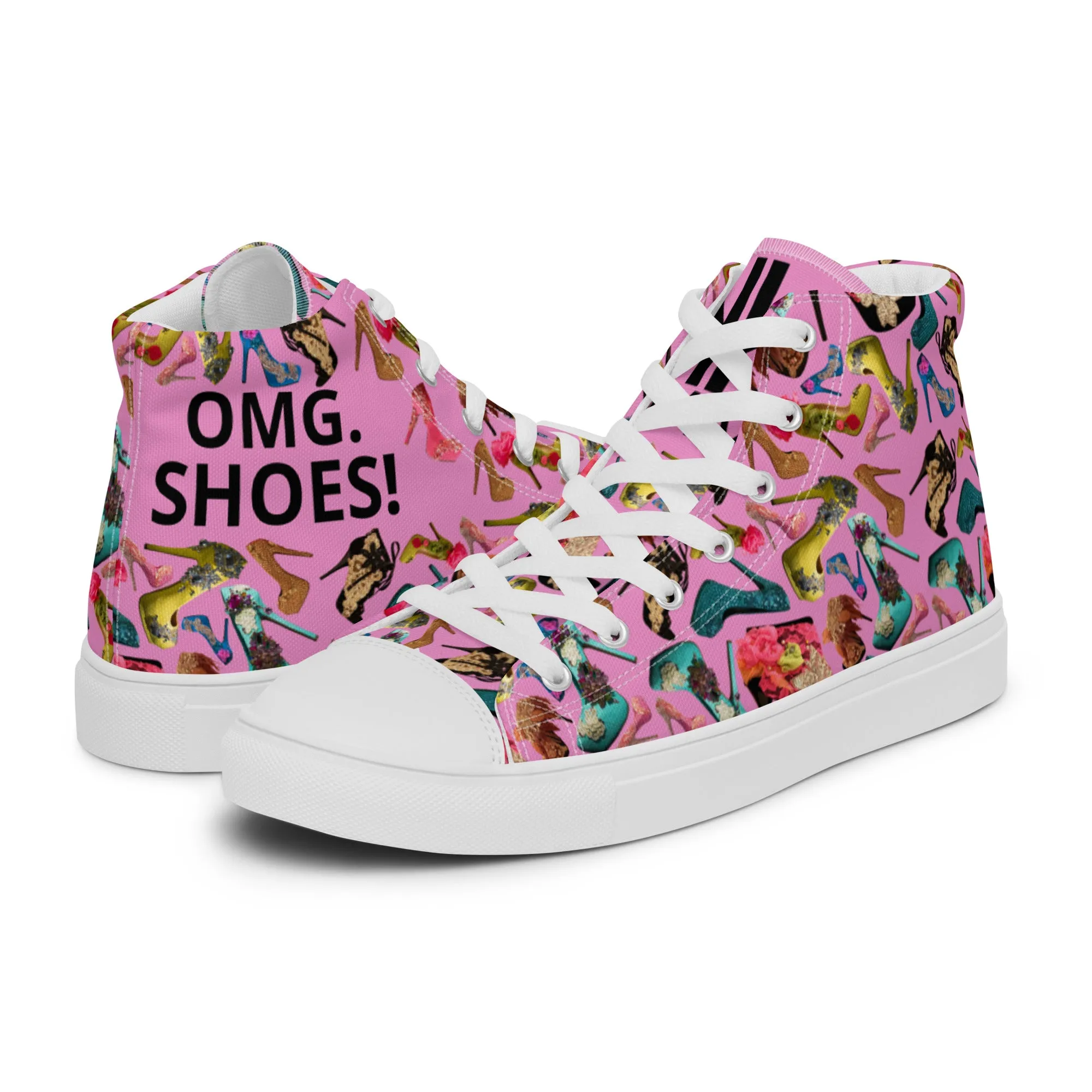 Women’s high top canvas shoes 'OMG. Shoes!'
