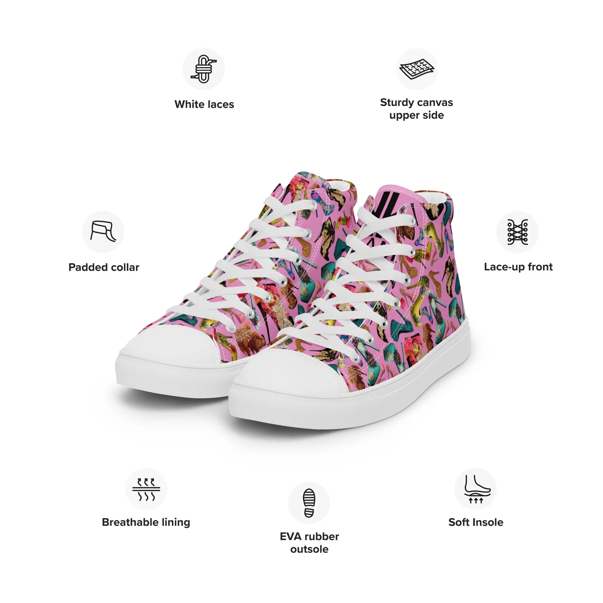 Women’s high top canvas shoes 'OMG. Shoes!'