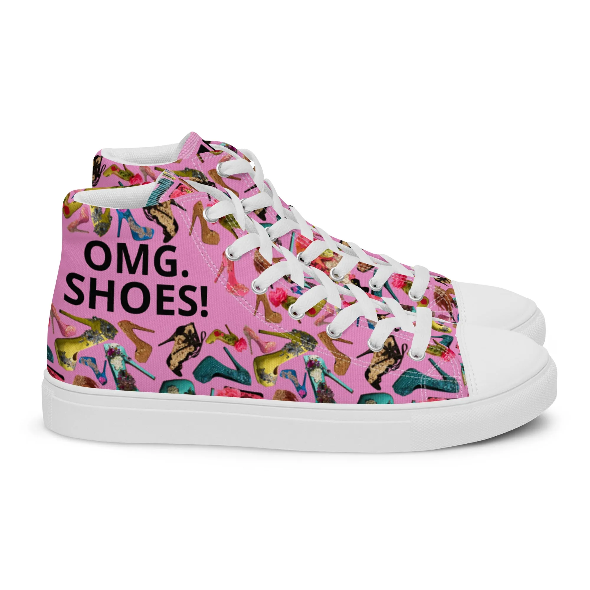 Women’s high top canvas shoes 'OMG. Shoes!'