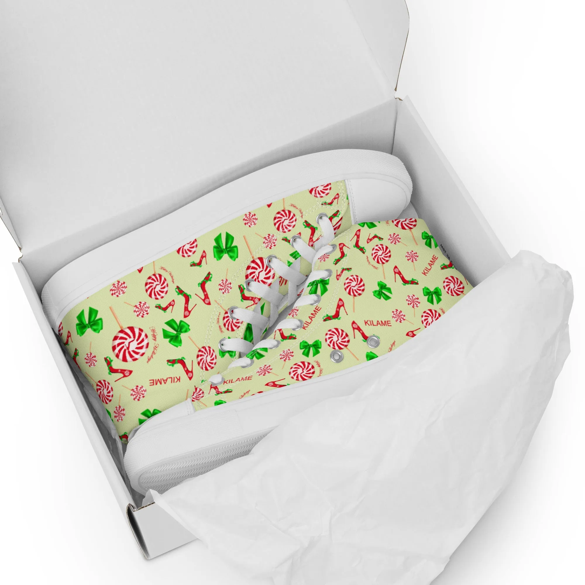 Women’s high top canvas shoes 'Peppermint'