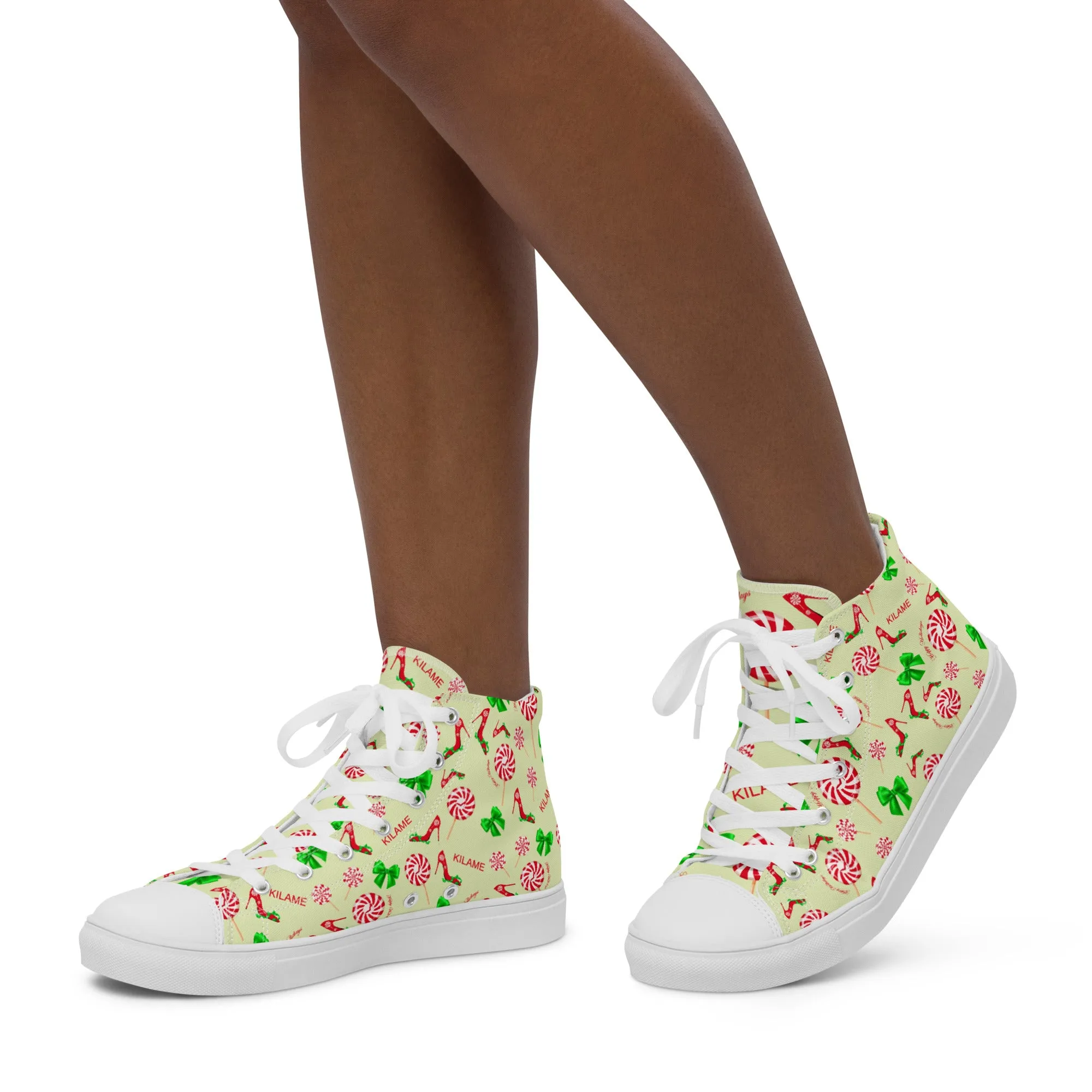 Women’s high top canvas shoes 'Peppermint'