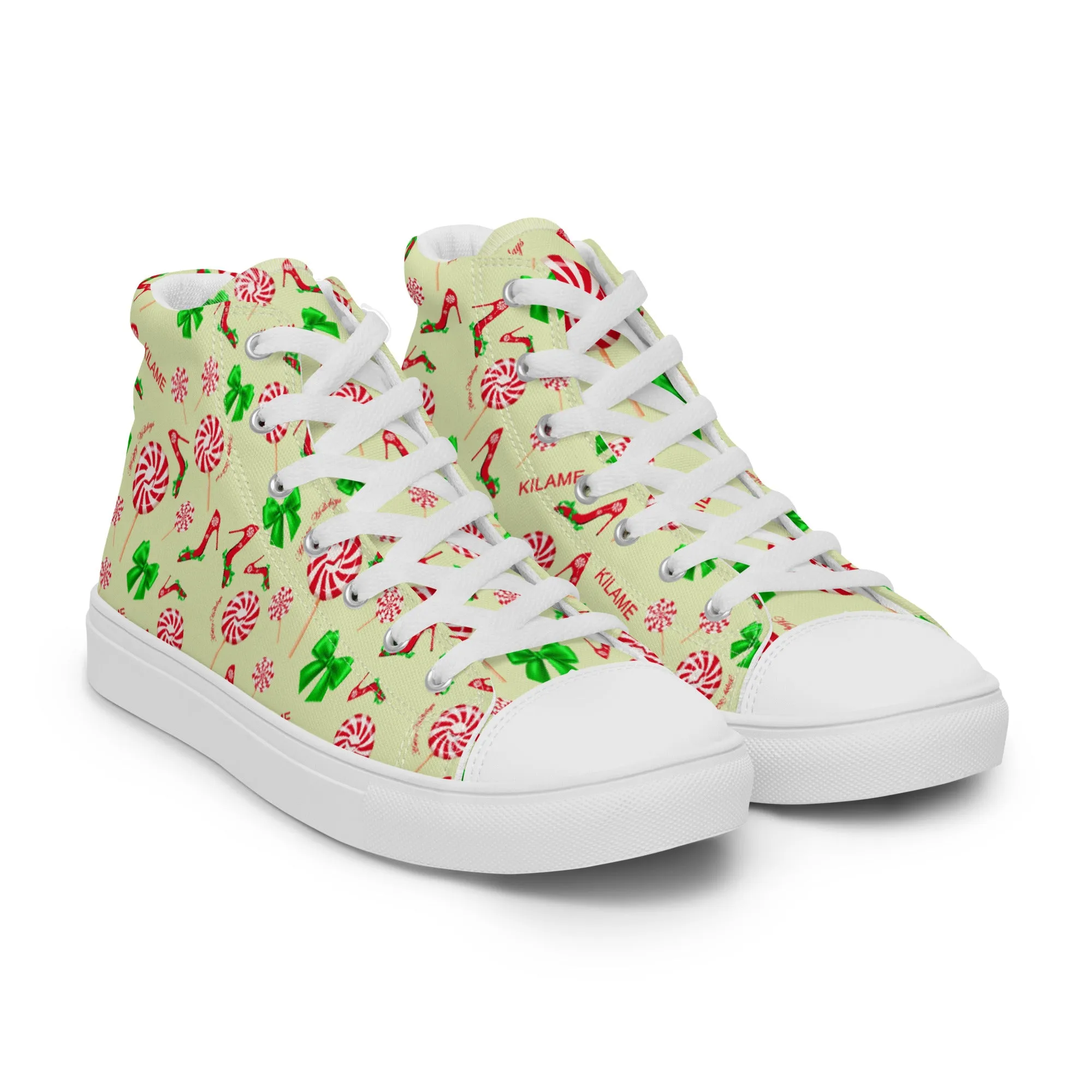 Women’s high top canvas shoes 'Peppermint'