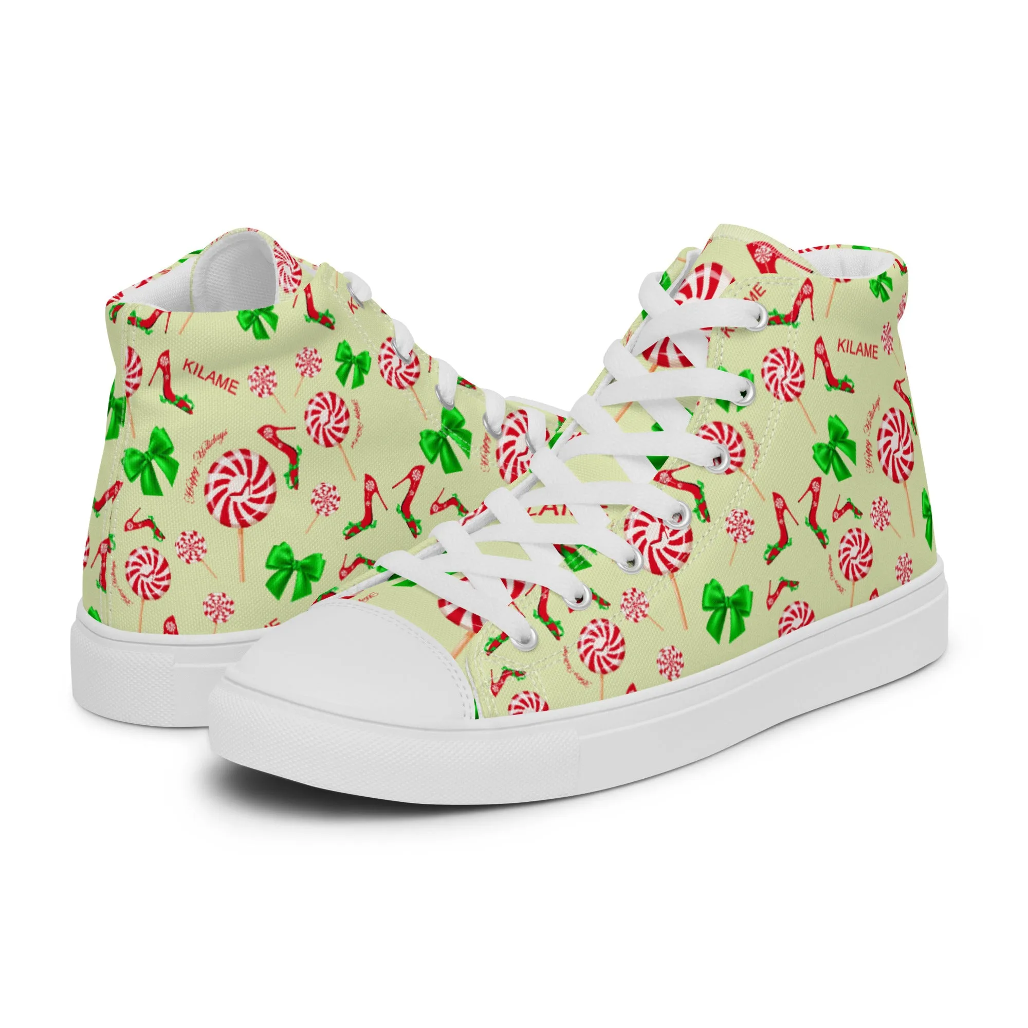 Women’s high top canvas shoes 'Peppermint'