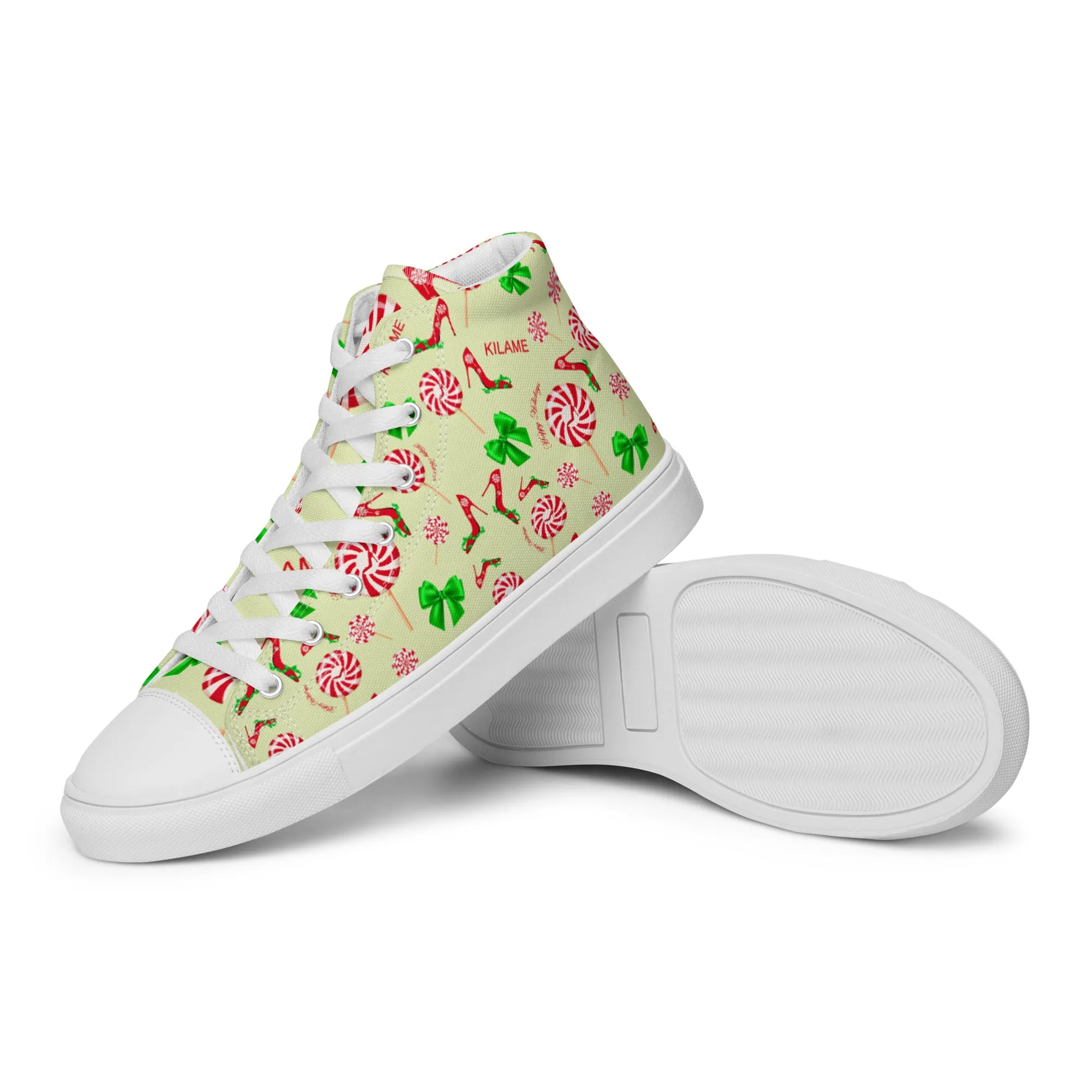 Women’s high top canvas shoes 'Peppermint'
