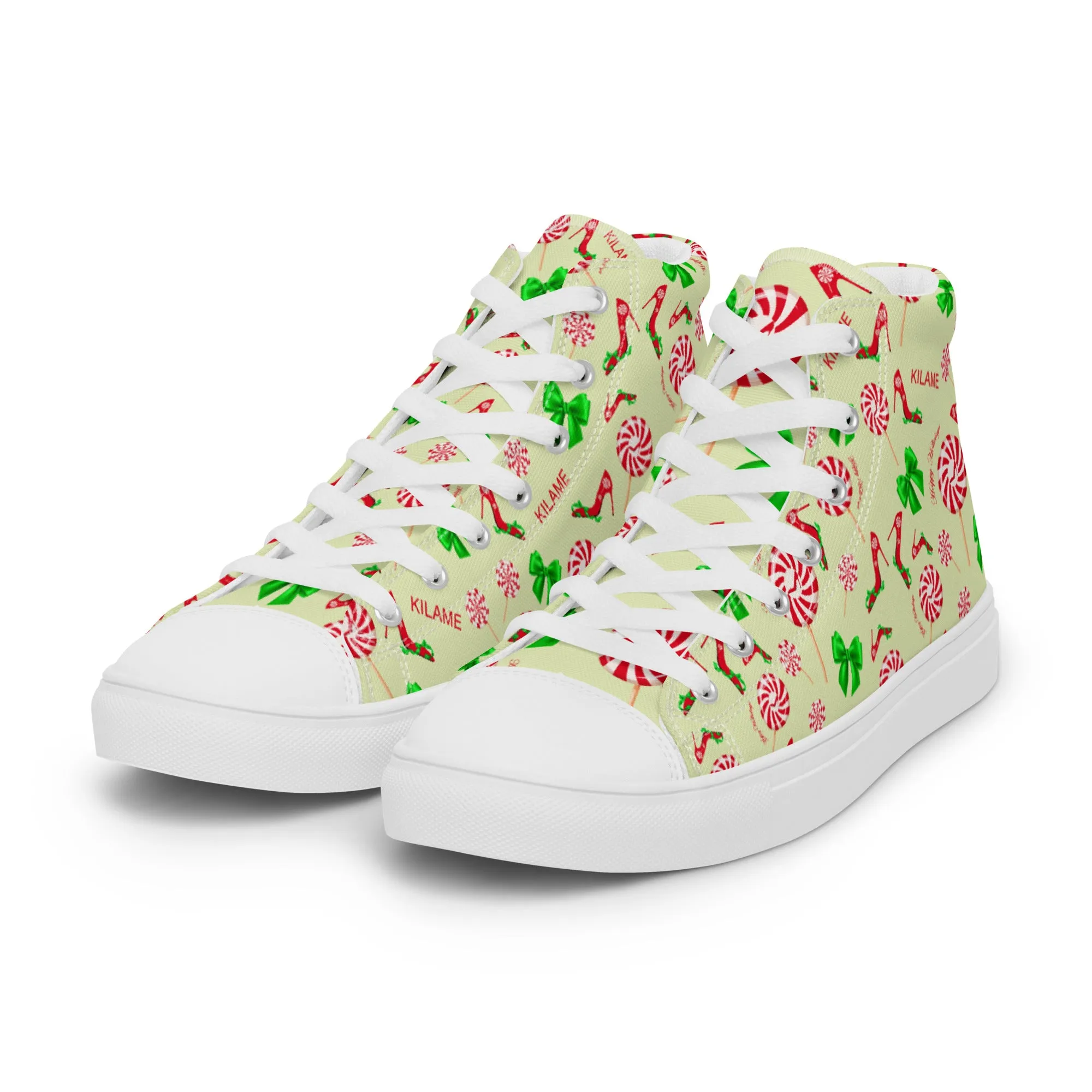 Women’s high top canvas shoes 'Peppermint'