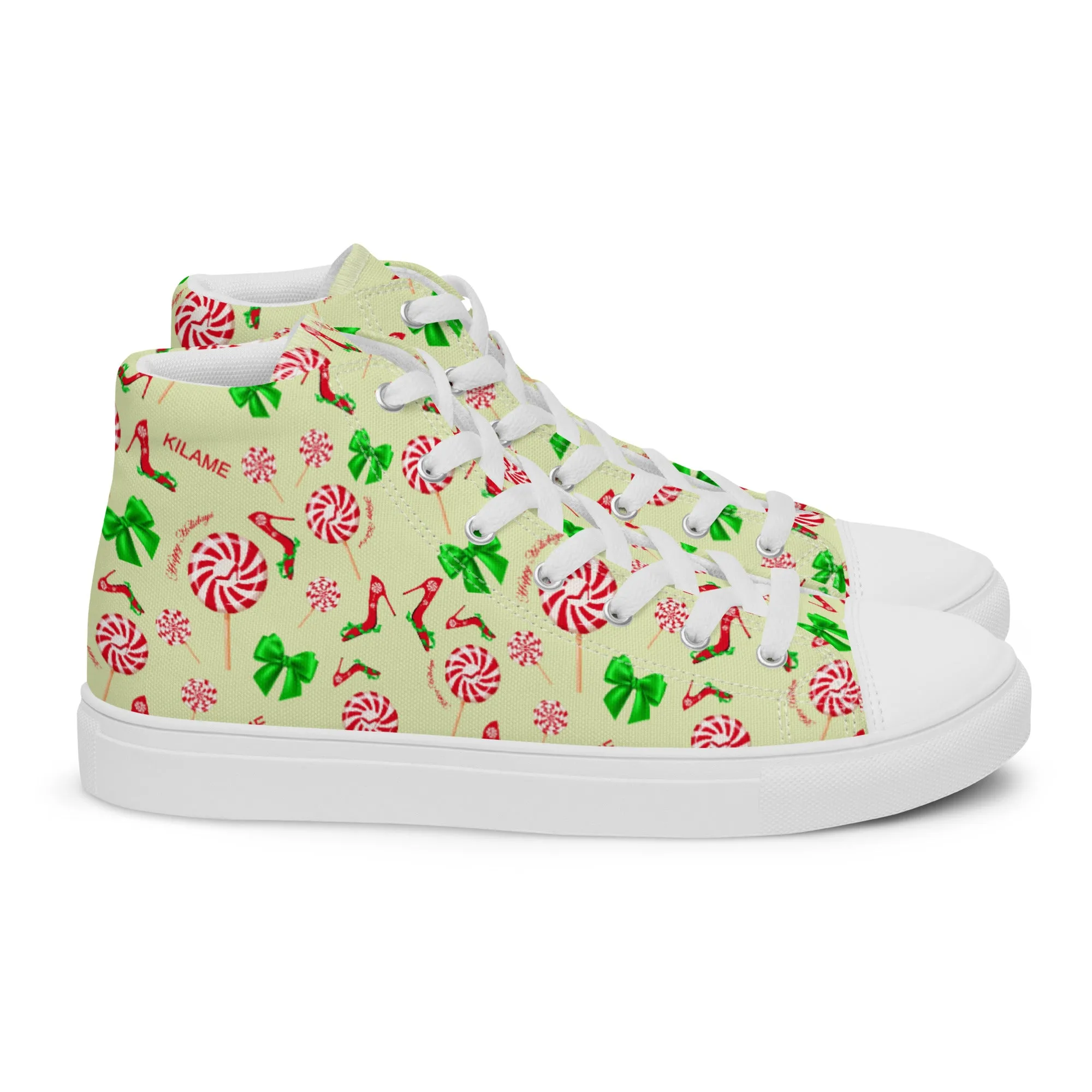 Women’s high top canvas shoes 'Peppermint'