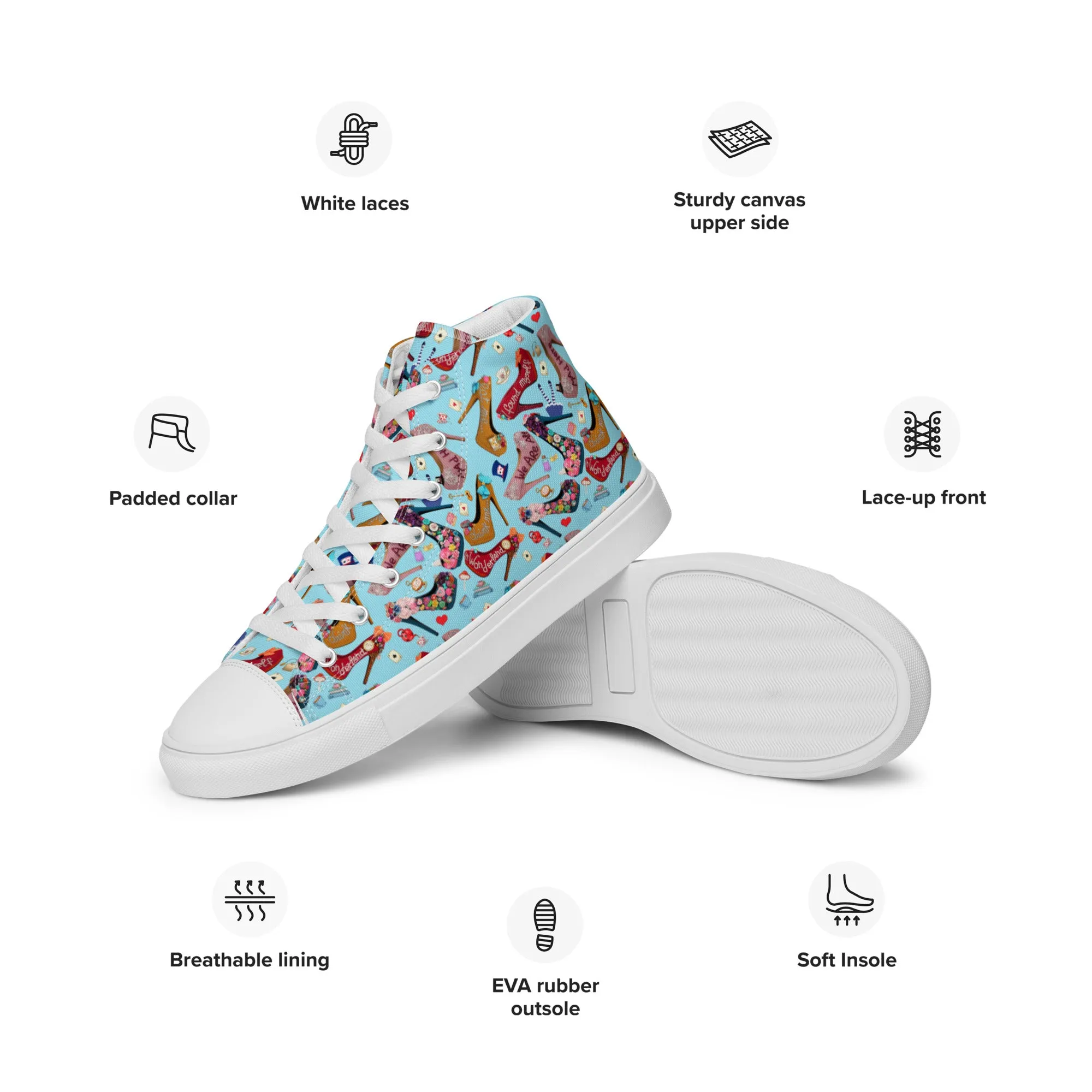 Women’s high top canvas shoes 'Wonderland'