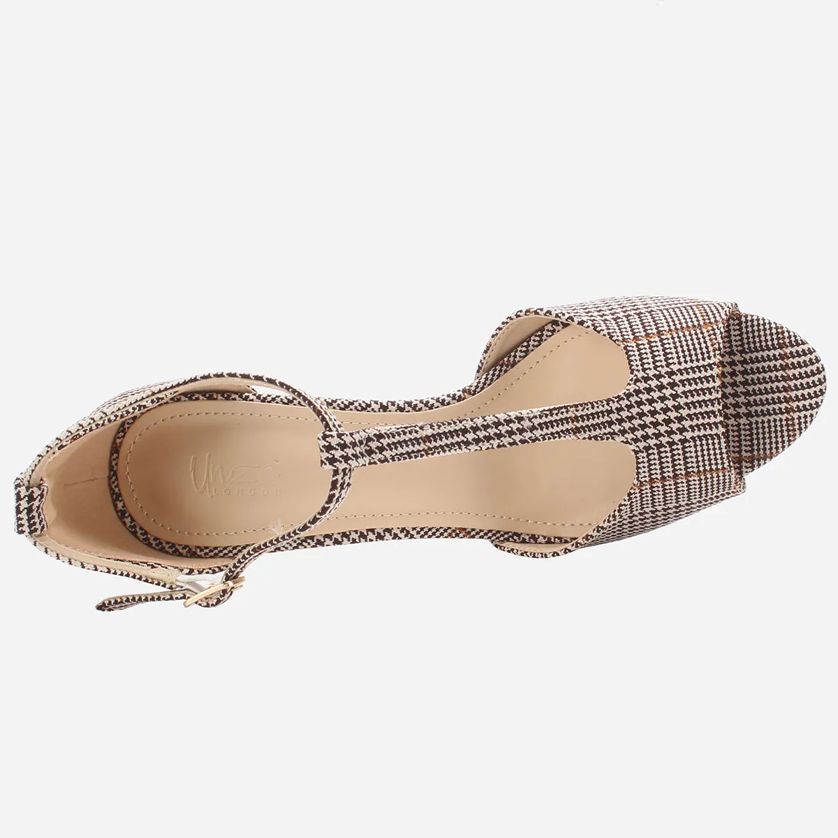 Womens "EERUM" Peep Toe Glitter Party Sandals