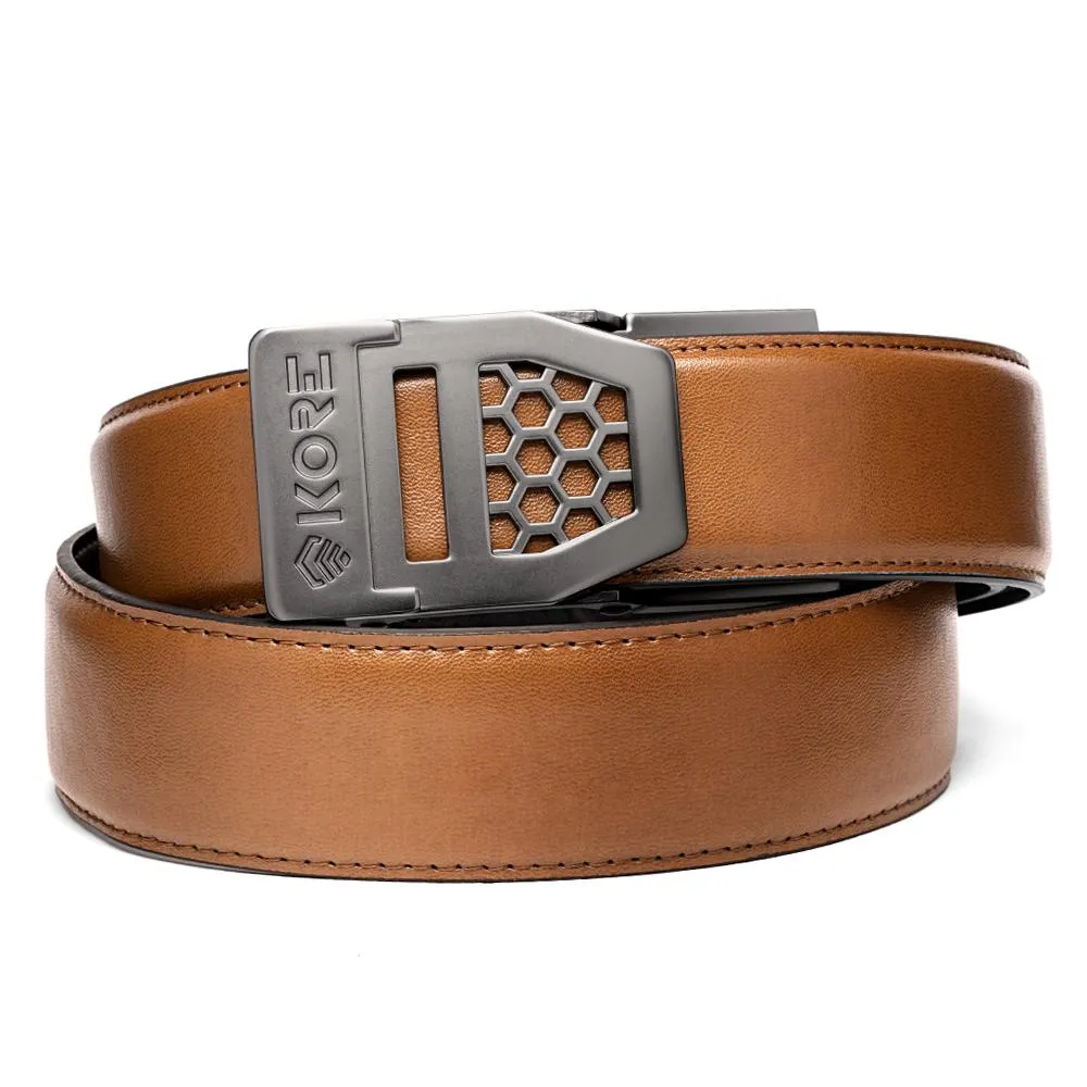 X6 GUNMETAL BUCKLE | LEATHER GUN BELT 1.5"