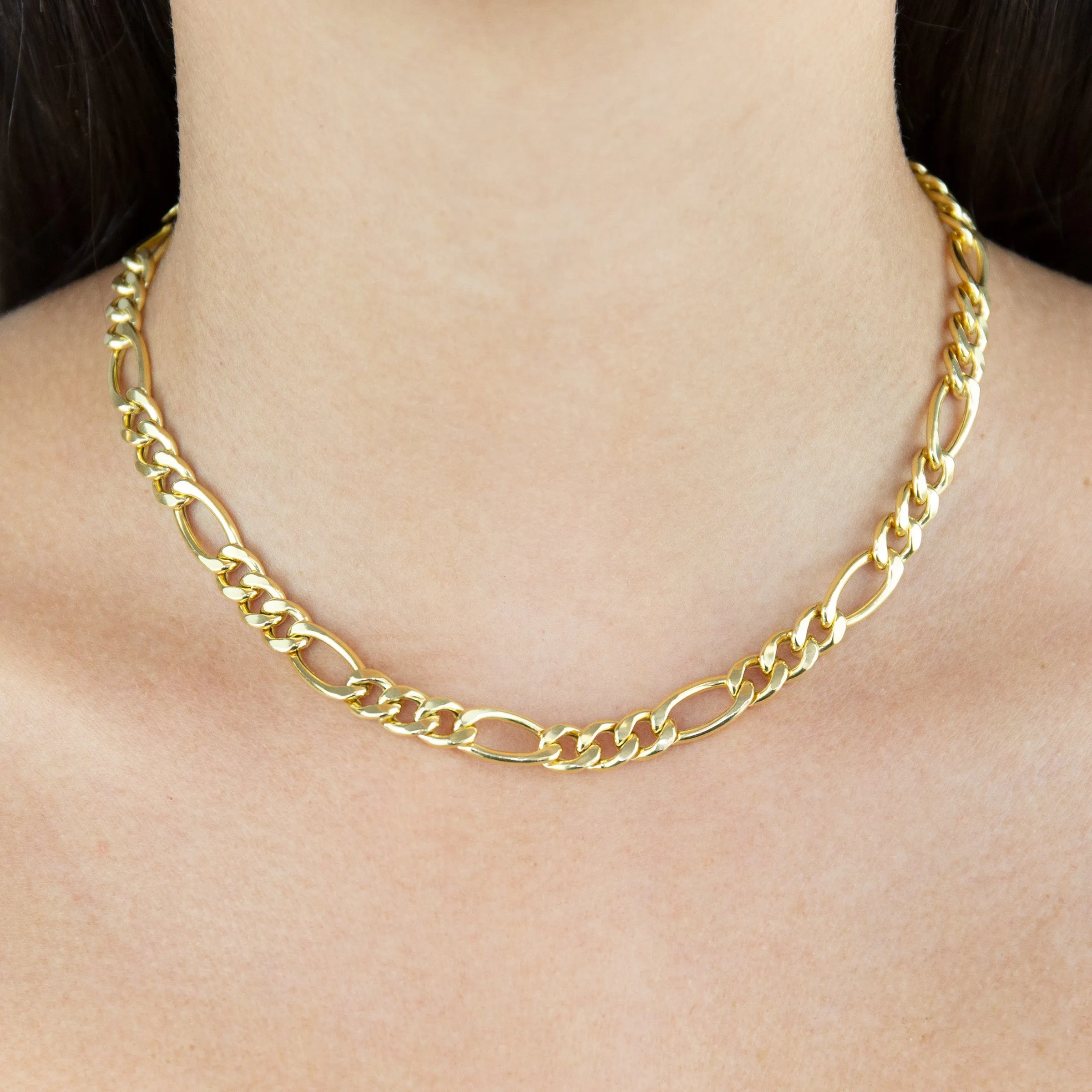 XL Hollow Figaro Choker 14K