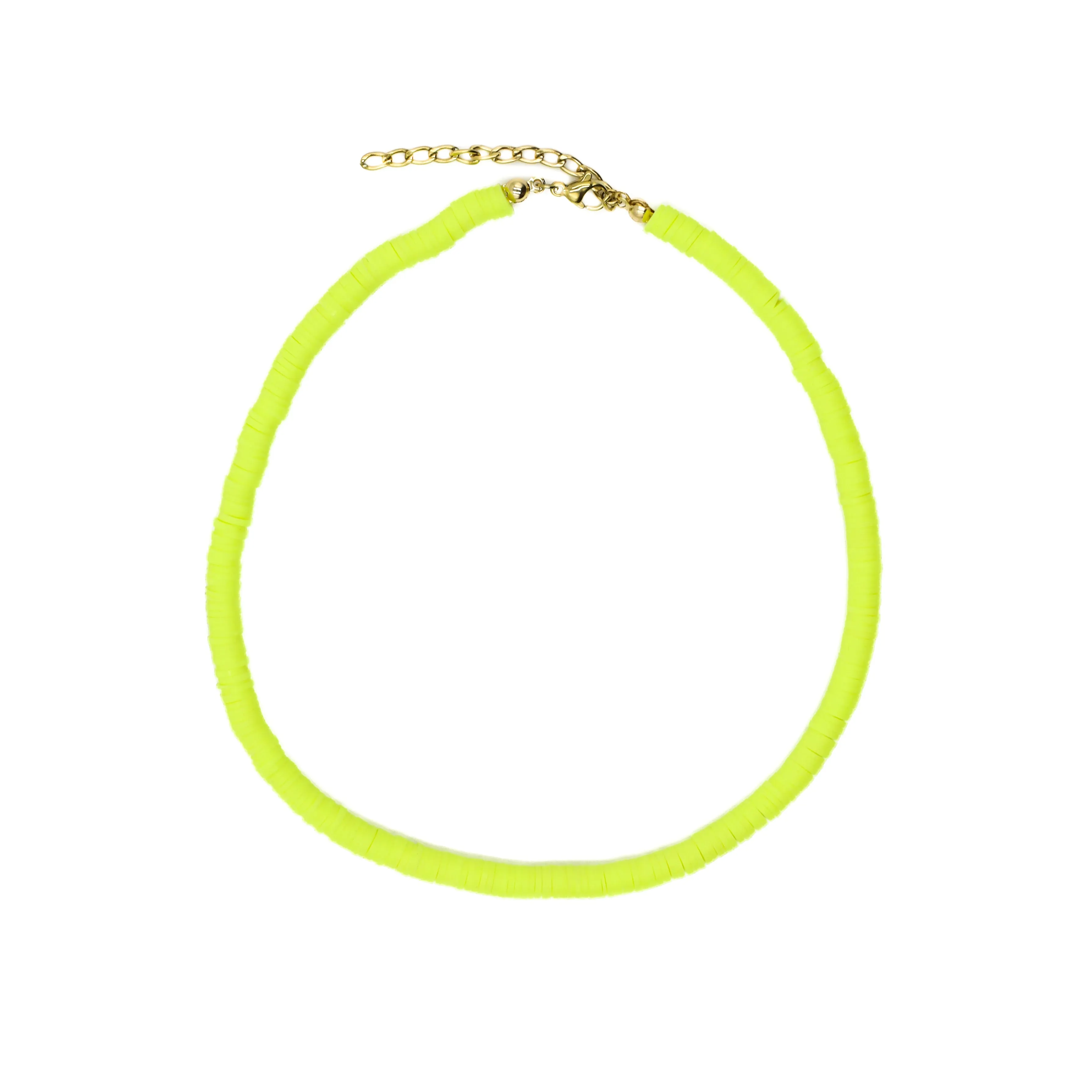 Yellow Clay Beaded Choker
