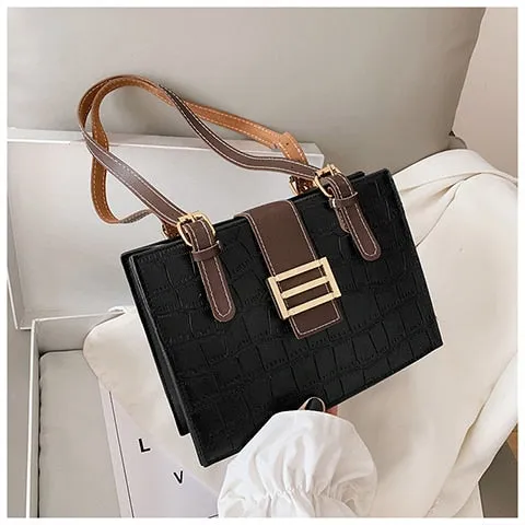 YIZHONG Leather Handbags Women Bags Desinger Trendy Retro Shouder Bag Ladies Bags for Shopping Small Square Bag.sacos